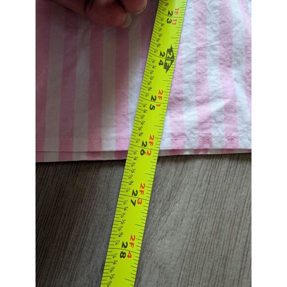 Lands End Pink White Striped Sleeveless Top Smocked Neckline Adj Straps Size 2X - Picture 5 of 6